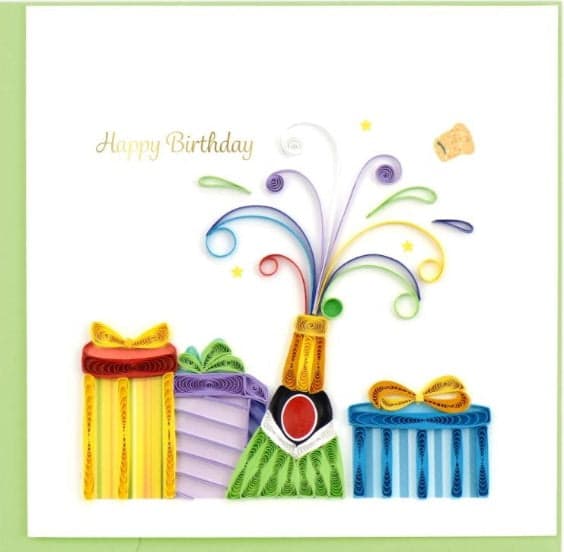 Birthday Champagne Greeting Card BD163