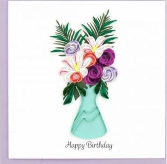 Birthday Flower Vase Greeting Card BD160