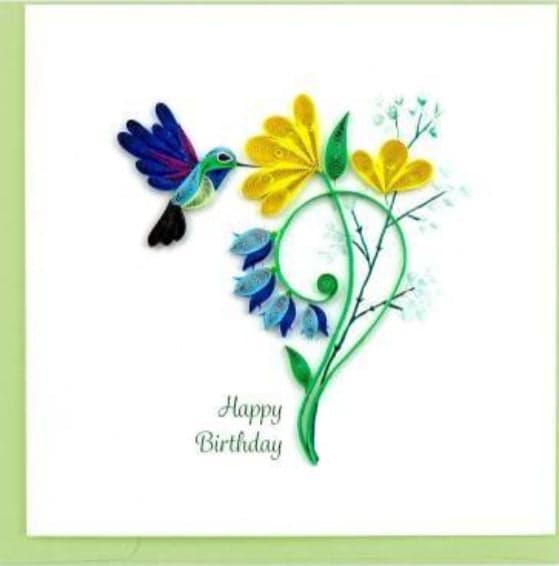 Birthday Hummingbird Card BD158