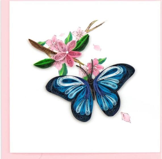 Blue Butterfly Greeting Card BL960