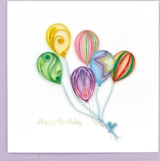 Colorful Balloon Bunch Birthday Card BD169