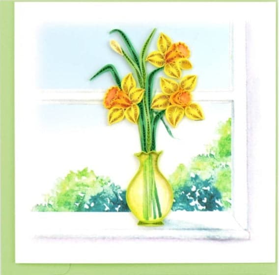 Daffodil Vase Greeting Card BL1281