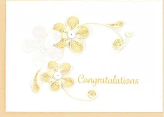 Floral Congrats Gift Enclosure Mini Card GE575